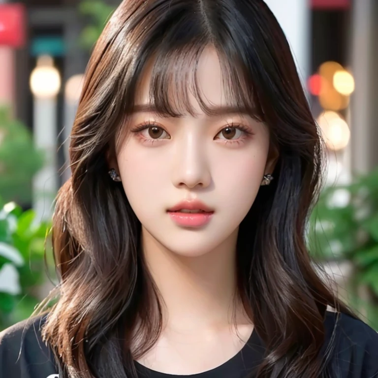 Women with long black hair and white shirt, Lalisa Manoban, Portraits of Korean female idols, fan art, Headshot profile picture, Portrait of jossi of blackpink, The style of K-pop idols, Jinyoung Shin, Inspiration from Kim Jung Hee, blackpink jisoo picture, realistic drawing of a cute girl, Jae Yeon Nam, Kawaii realistic image, cute picture, official artwork