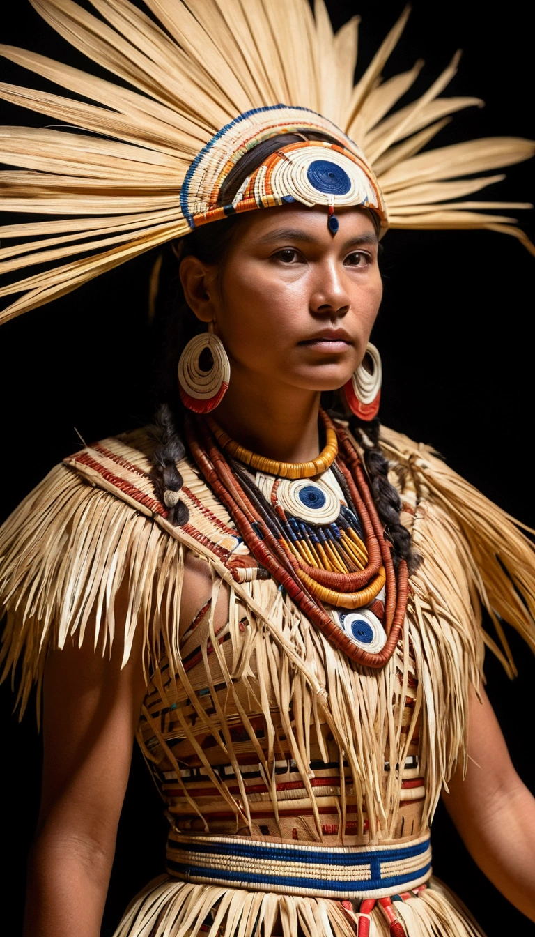 straw indigenous costume