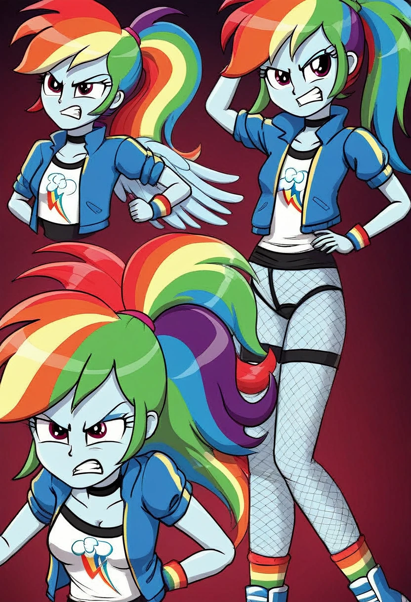 Bodystocking rainbow dash angry pony 