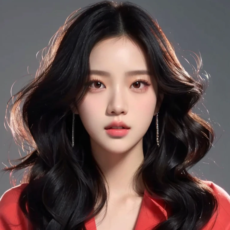 Women with long black hair and white shirt, Lalisa Manoban, Portraits of Korean female idols, fan art, Headshot profile picture, Portrait of jossi of blackpink, The style of K-pop idols, Jinyoung Shin, Inspiration from Kim Jung Hee, blackpink jisoo picture, realistic drawing of a cute girl, Jae Yeon Nam, Kawaii realistic image, cute picture, official artwork