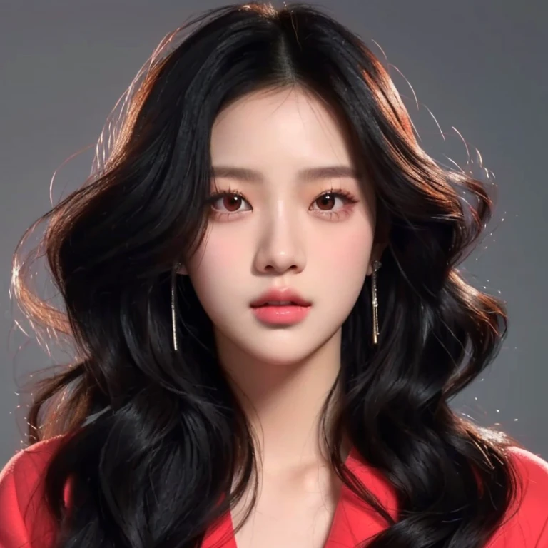 Women with long black hair and white shirt, Lalisa Manoban, Portraits of Korean female idols, fan art, Headshot profile picture, Portrait of jossi of blackpink, The style of K-pop idols, Jinyoung Shin, Inspiration from Kim Jung Hee, blackpink jisoo picture, realistic drawing of a cute girl, Jae Yeon Nam, Kawaii realistic image, cute picture, official artwork 