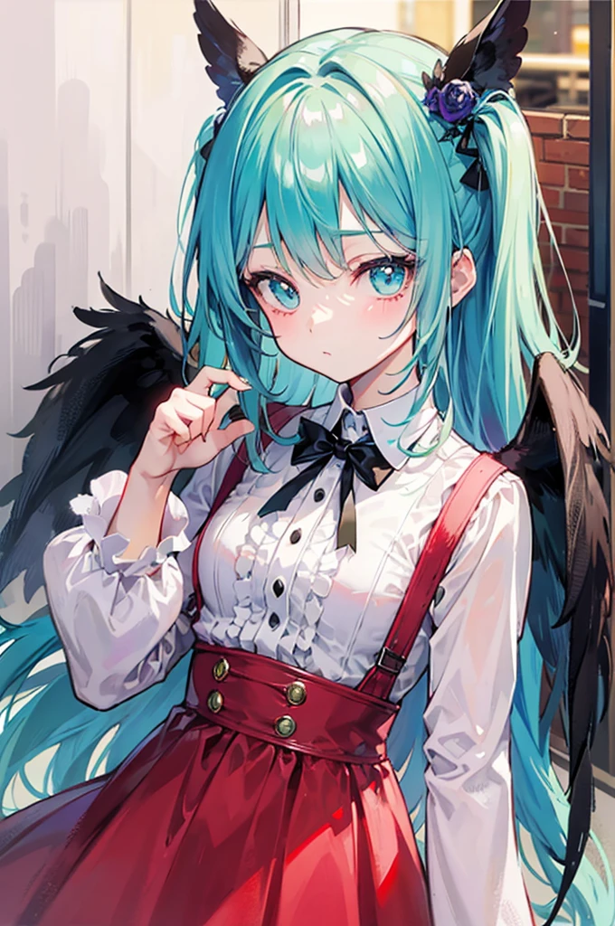 Halloween Theme, "cute, cuteバニーガール, cuteピンクの女の子, Neon Green Blue, Light blue color scheme. She&#39;s wearing a Halloween-themed costume. Her clothes were fluffy and soft., Includes hair clips and other decorative accessories. She embodies vitality、Trendy Harajuku fashion style."Halloween Theme, "cute, cuteバニーガール, cuteピンクの女の子, Neon Green Blue, Light blue color scheme. She&#39;s wearing a Halloween-themed costume. Her clothes were fluffy and soft., Includes hair clips and other decorative accessories. She embodies vitality、Trendy Harajuku fashion style."