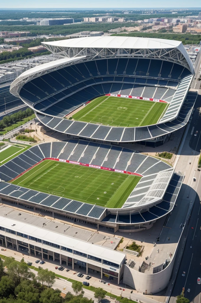 A stadium for 50 thousand seats,on a plot of 17 thousand square meters 