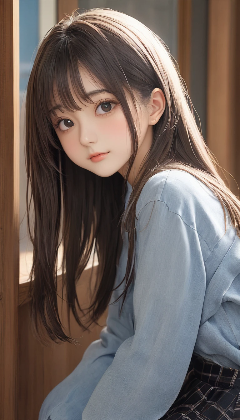 (masterpiece, Highest quality:1.2), One girl, alone,bony body、、Side lock hair