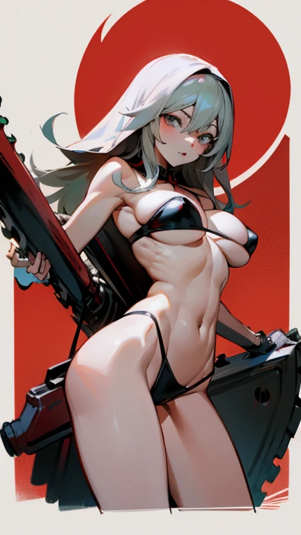 ((Horror))、((Poster Style))、(background、Virgin Mary)、ax、woman、Swimwear、Exposing breasts、Shaking breasts、Beautiful nipples、Erect nipples、Breast milk、Pale white light、sexy、occult、Bloodstained、Iron mackerel、(Crotch exposed)、pubic hair、With your crotch facing the screen、genital、Red as blood、eyeball、Fluorescent Magenta、Chainsaw Woman、Dripping 、ax、psychopath、Solid green、Spread your legs、((hot spring))
