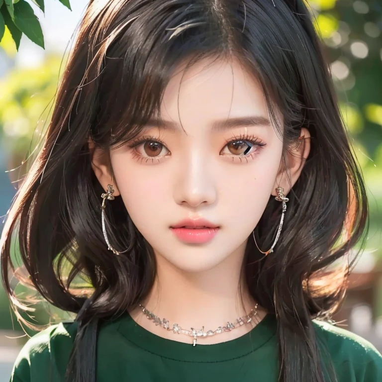 Women with long black hair and white shirt, Lalisa Manoban, Portraits of Korean female idols, fan art, Headshot profile picture, Portrait of jossi of blackpink, The style of K-pop idols, Jinyoung Shin, Inspiration from Kim Jung Hee, blackpink jisoo picture, realistic drawing of a cute girl, Jae Yeon Nam, Kawaii realistic image, cute picture, official artwork