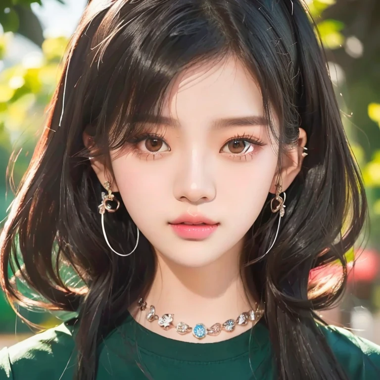 Women with long black hair and white shirt, Lalisa Manoban, Portraits of Korean female idols, fan art, Headshot profile picture, Portrait of jossi of blackpink, The style of K-pop idols, Jinyoung Shin, Inspiration from Kim Jung Hee, blackpink jisoo picture, realistic drawing of a cute girl, Jae Yeon Nam, Kawaii realistic image, cute picture, official artwork