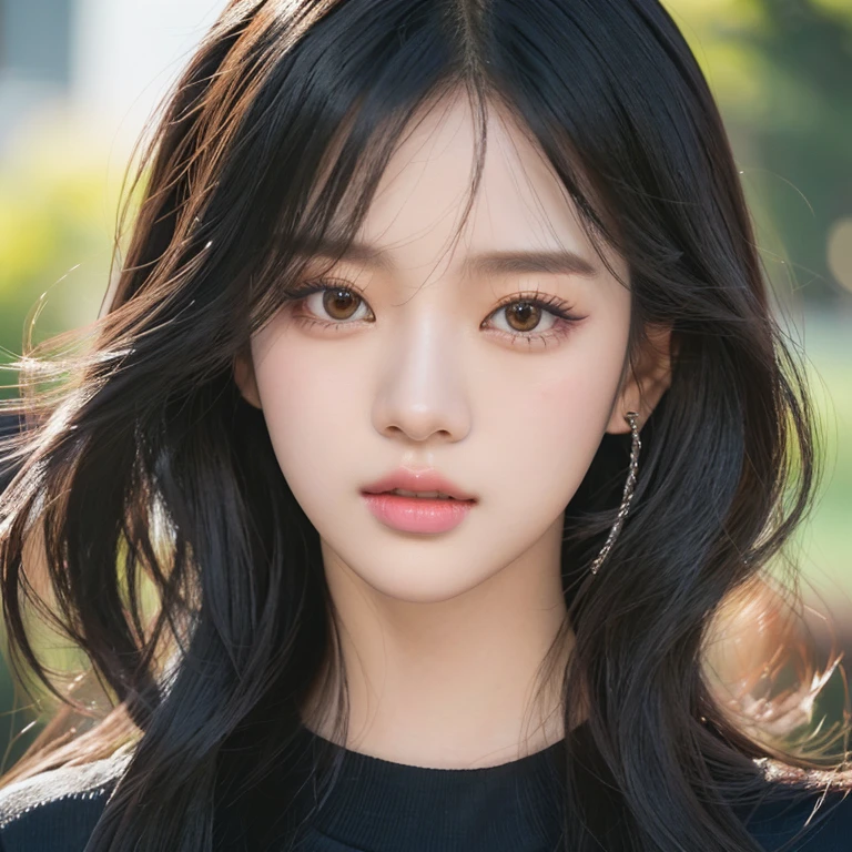 Women with long black hair and white shirt, Lalisa Manoban, Portraits of Korean female idols, fan art, Headshot profile picture, Portrait of jossi of blackpink, The style of K-pop idols, Jinyoung Shin, Inspiration from Kim Jung Hee, blackpink jisoo picture, realistic drawing of a cute girl, Jae Yeon Nam, Kawaii realistic image, cute picture, official artwork