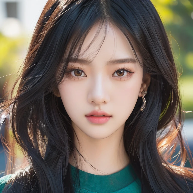 Women with long black hair and white shirt, Lalisa Manoban, Portraits of Korean female idols, fan art, Headshot profile picture, Portrait of jossi of blackpink, The style of K-pop idols, Jinyoung Shin, Inspiration from Kim Jung Hee, blackpink jisoo picture, realistic drawing of a cute girl, Jae Yeon Nam, Kawaii realistic image, cute picture, official artwork