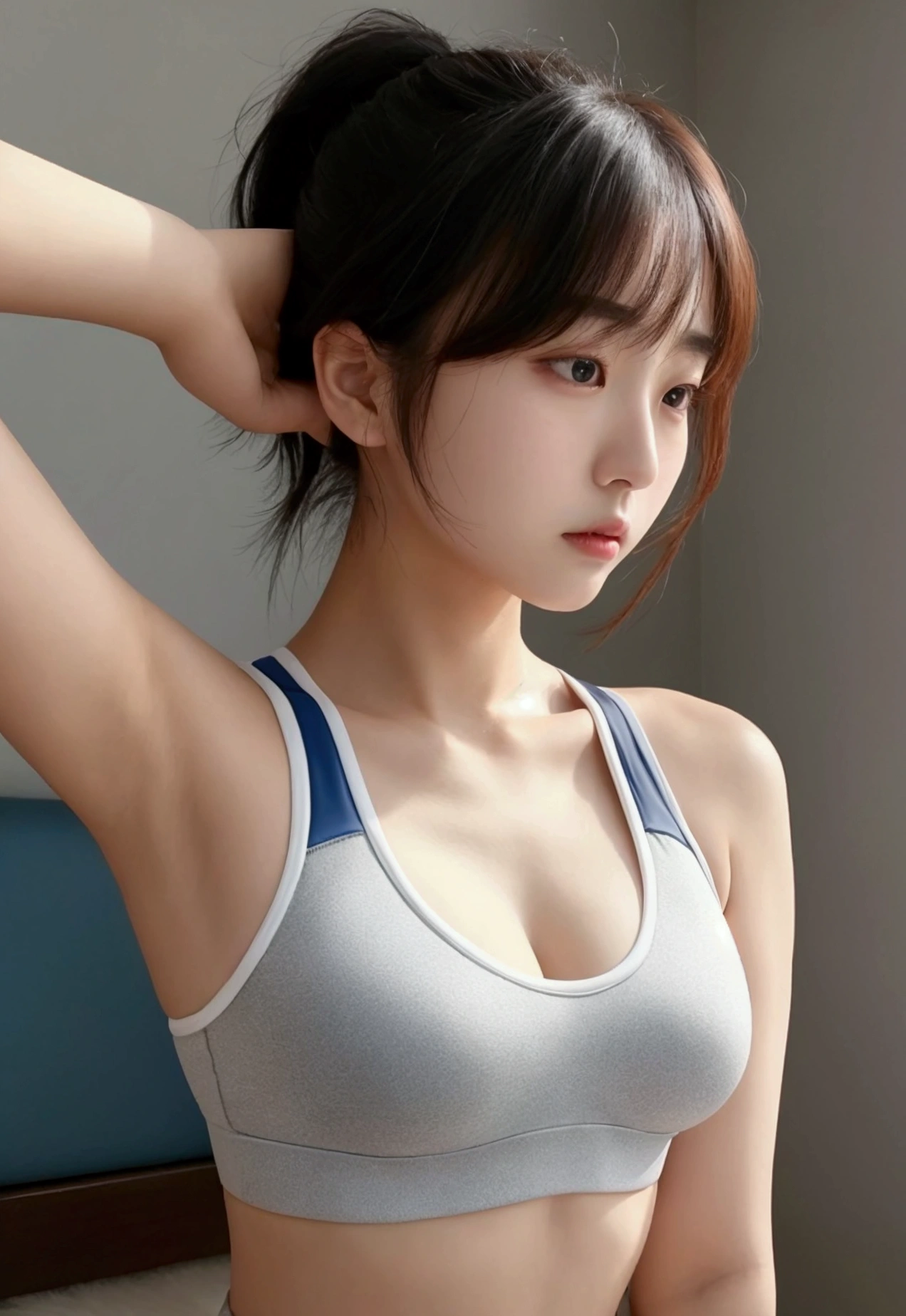 Korean beauty sports bra armpit