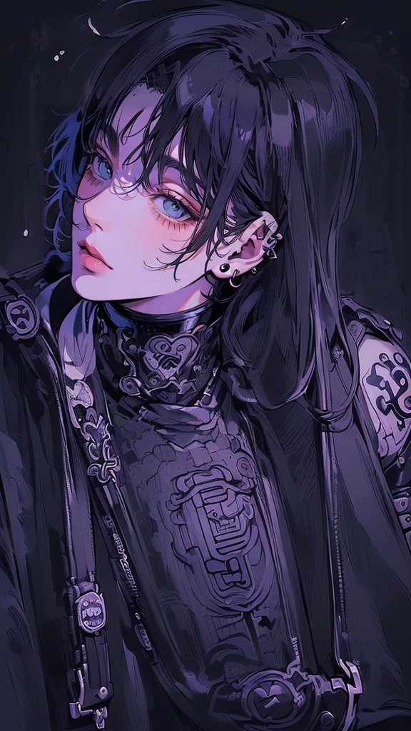 (4K workasterpiece artwork、(maximum quality)、((black backgroundsmasculine Korean、adult male、((Adult aged 50))、((Adult guy type))、((Leather jeans style))、((Face similar to Hyunjin))、Nice Men、Cao Cao、((Wild Features))、((Screaming expression))、((Long sleeve long pants style))、((smaller face))、Fine body、(((shorth hair)))、((filmed from a side angle))、((perfil))、((Turn the body to the side))、((Shot alone))、((Photography Only))、professional photos、((He's in front of the viewer))、((monochrome photography))、((upper body photography))、((Wear lots of piercings))、((Piercing na boca))、((icon photo))、((Sick Boyine Boys))、((tatoo))、((My picture))、((Bad boy pose))