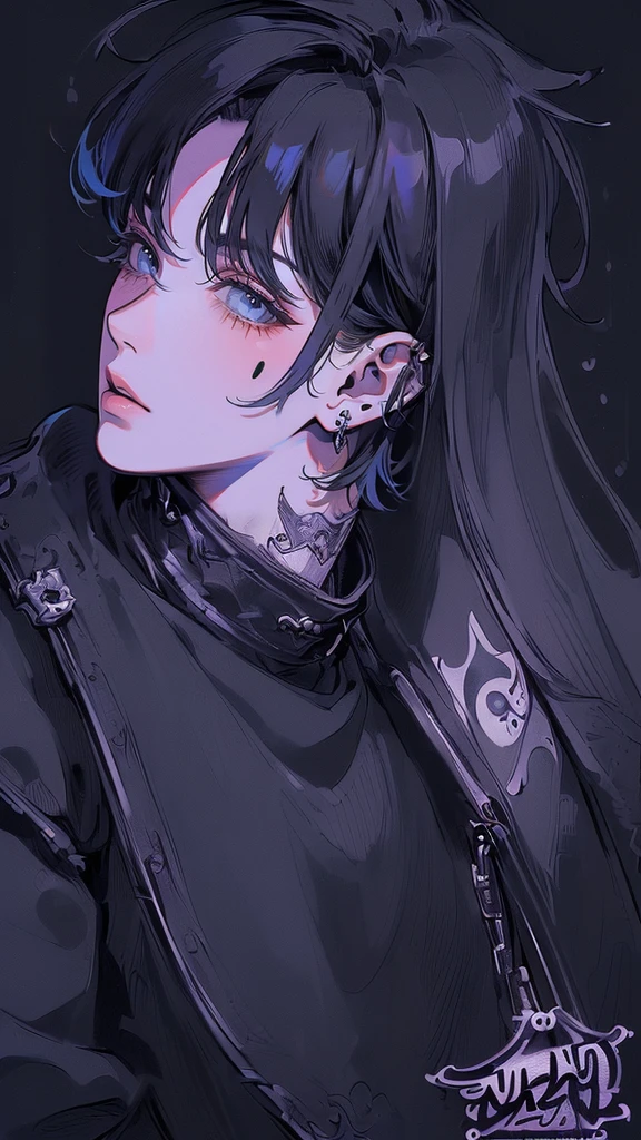 (4K workasterpiece artwork、(maximum quality)、((black backgroundsmasculine Korean、adult male、((Adult aged 50))、((Adult guy type))、((Leather jeans style))、((Face similar to Hyunjin))、Nice Men、Cao Cao、((Wild Features))、((Screaming expression))、((Long sleeve long pants style))、((smaller face))、Fine body、(((shorth hair)))、((filmed from a side angle))、((perfil))、((Turn the body to the side))、((Shot alone))、((Photography Only))、professional photos、((He's in front of the viewer))、((monochrome photography))、((upper body photography))、((Wear lots of piercings))、((Piercing na boca))、((icon photo))、((Sick Boyine Boys))、((tatoo))、((My picture))、((Bad boy pose))