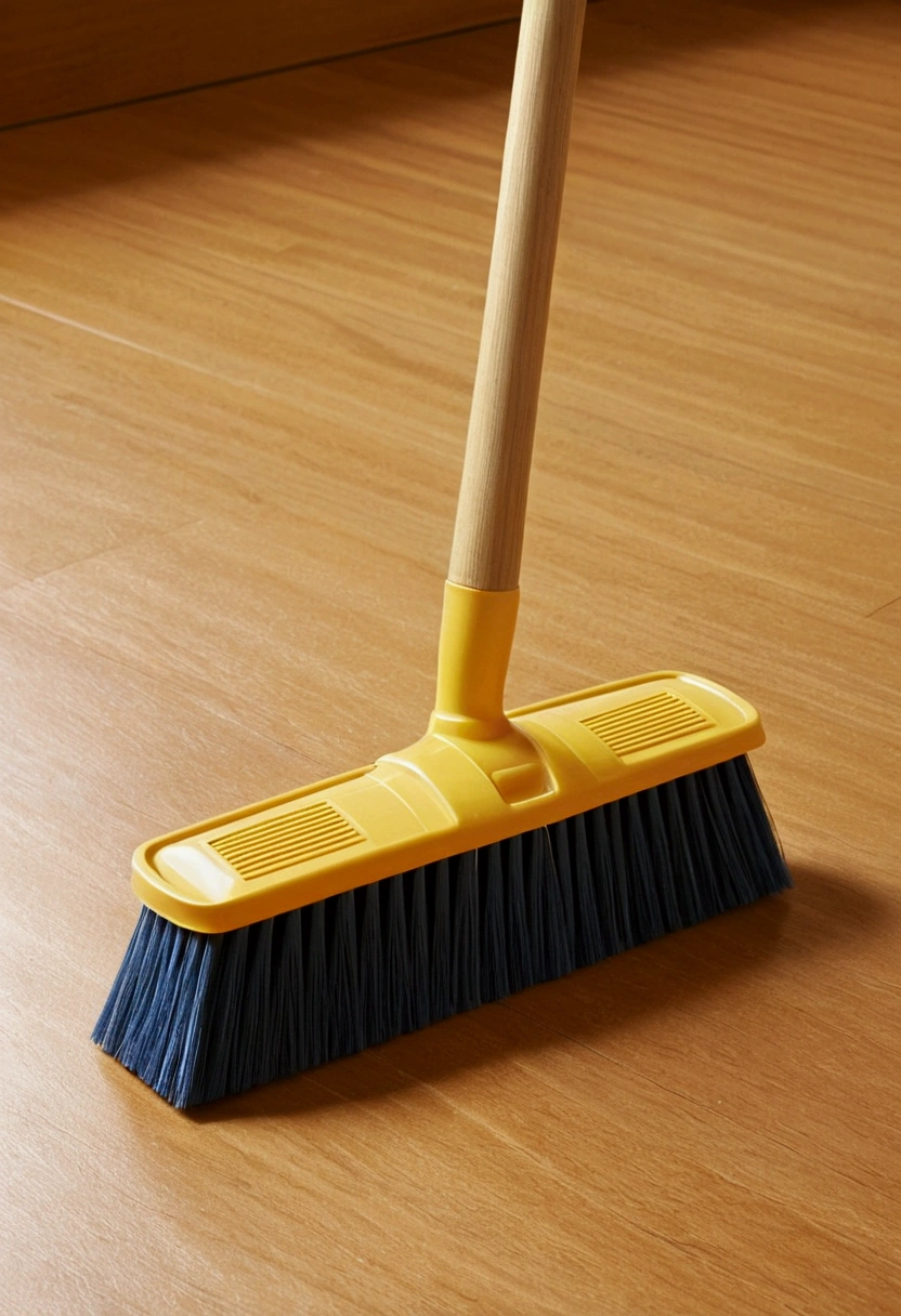 The broom is the main character、The dustpan is also a main character、In 1978、New York, USA、、Cleaning scene、Cleaning box