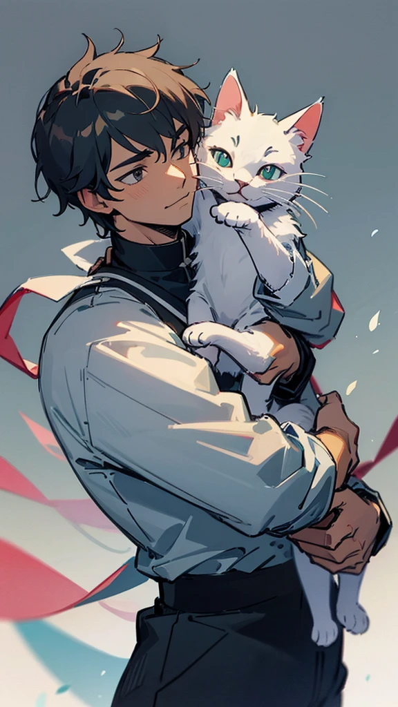 Man with a cat 