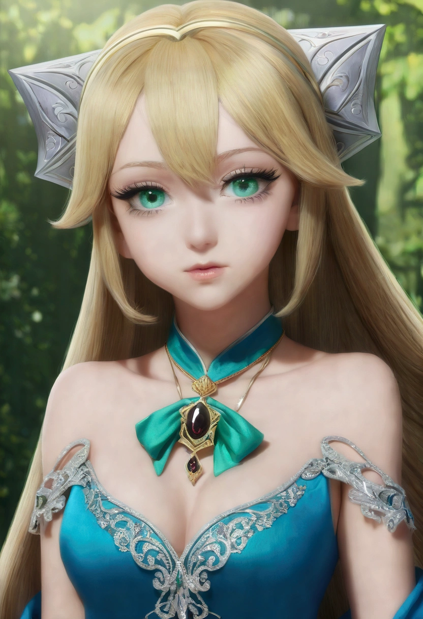 Dark Magician Girl, Dark magician girl, Blonde hair, Necklace, (Green Eyes:1.5), Long hair,
rest bare shoulders, Blue footwear, blush, blush stickers, cleveage, clavicle, Duel Monsters, have, Off-shoulder, Pentagram, wizard have, (Blue clothes:1.5),
rest looking at viewer,
rest outdoors, City,
rest (masterpiece:1.2), best quality, high resolution, Unity 8K wallpaper, (illustration:0.8), (Beautiful and delicate eyes:1.6), Extremely detailed face, Perfect lighting, Extremely detailed CG, (Perfect hands, Perfect anatomical structure),