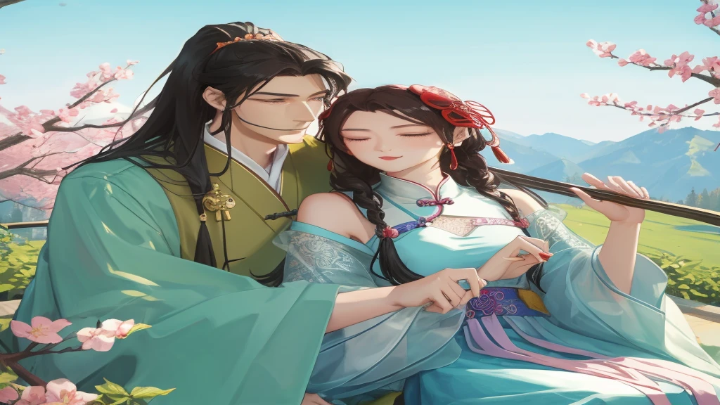 The tree,Men and women hang love locks under the tree on Chinese Valentine's Day,Anime Couples Night in Chinese Cities, Guvitz-style artwork, Guvitz, author:Yang J, author:Shitao, author:Ye Xin, Popular on cgstation, Wing Wall and Shurak, Guweiz in Pixiv ArtStation, like, WLOP 和 Sakimichan,Anime couple in Hanfu hugging under the lanterns on the tree, author:Yang J, Long flowing hair and robes, Guvitz, Guvitz-style artwork, WLOP 和 Sakimichan, Cute couple, author:Li Song, Popular on cgstation, author:Ye Xin, Chinese, Wing Wall and Shurak, author:Chen Lin