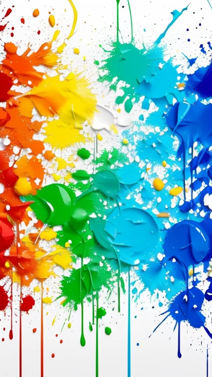 Colorful paint splattered on a white background, Paint splashes to the center, Paint splashes, Paint spills, 鮮やかなPaint splashes, Paint splashes and splashes, Acrylic paint splashes, Paint splashes, Paint splashes, Paint splashes, Paint splashes, Paint Drop, Splash Paint, Splashes of color, Splashes of color