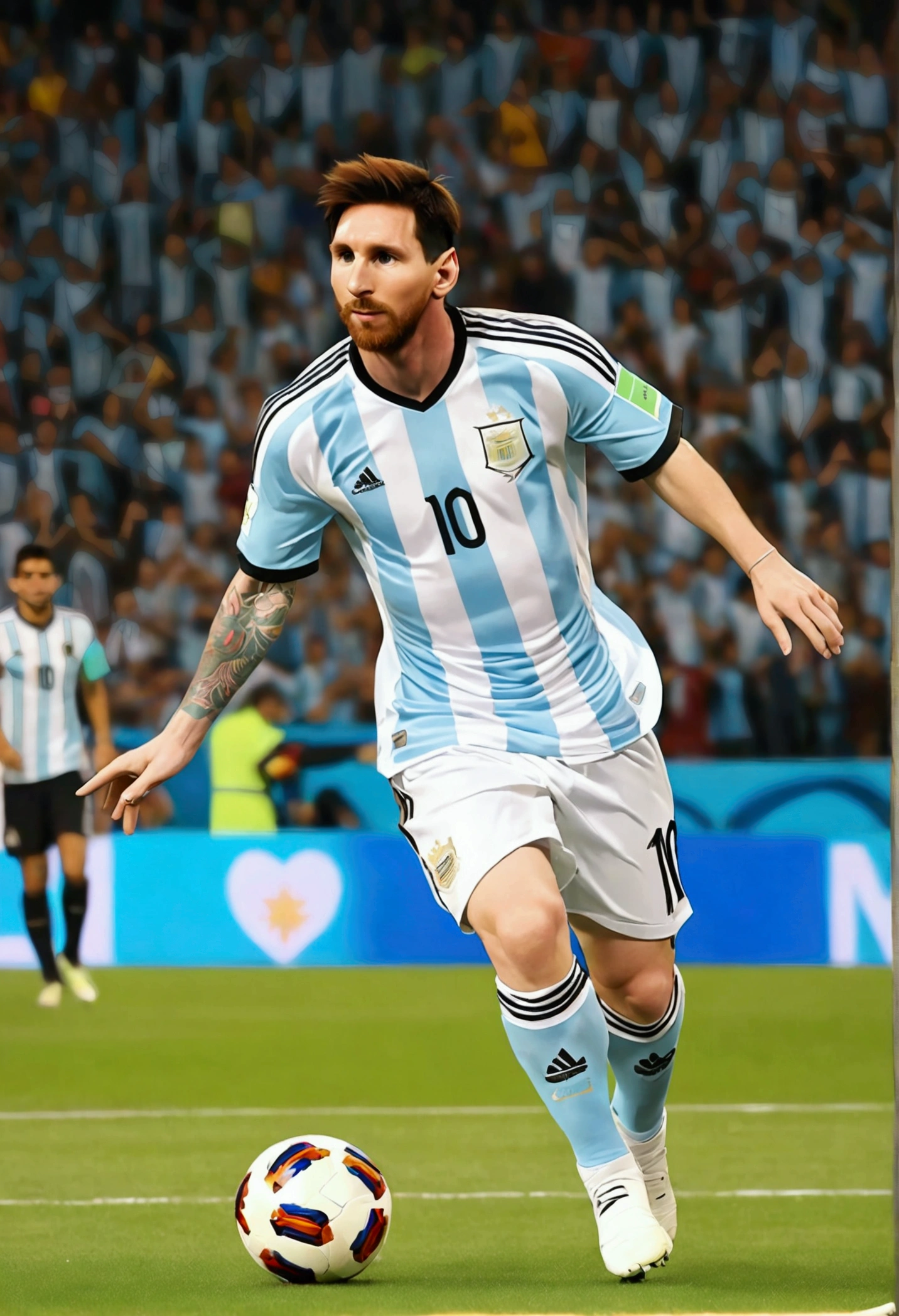 Lionel Messi in Argentine Jersey 