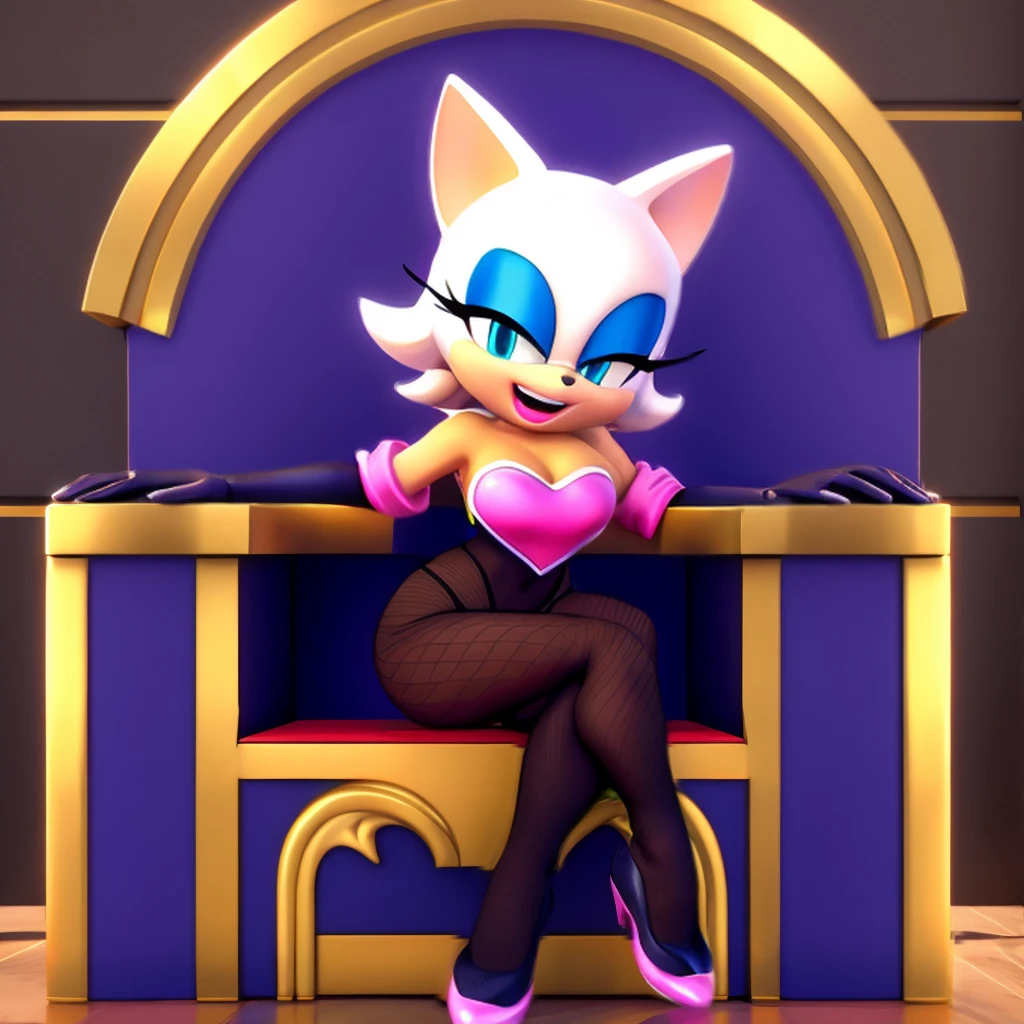 Rouge he sits on a throne and laughs Black bodystocking 