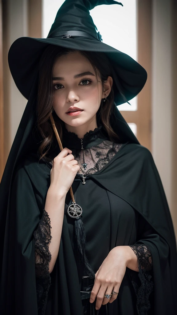 witch Grandmother ugly Black Cape Creepy Overall dark