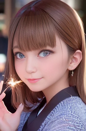 Anatomically completely correct:1.4, 5. Beautiful Fingers:1.4, 
Wide Photo Lens, 
1 Japanese girl, Very short hair bun:1.2, Wide-set eyes, Very white skin, blush, Shyly, 18-year-old, Open the mouse a little, 
Cute eyes, Brown Hair, A happy smile, [Puff out your cheeks], 
[Beautiful nape:1.0], 
(Japanese sparklers within reach:1.2), 
(Pointing fireworks at the audience:1.2), 
(Mature yukata:1.4, The collar is a little disheveled.:1.2),
Retrospective Viewer:1.2, From the back, From the side, From below, whole body, Dynamic Angle, 
Riverside Wood Deck, SFW:1.0, 
 8km Destruction Race, RAW Photos, Highest quality, masterpiece, Realistic, PhotoRealistic, Highly detailed 8k wallpaper, Beautiful and detailed eyes, Detailed painted face, 
 BREAK High-key lighting, Professional Lighting, Bokeh:1.0