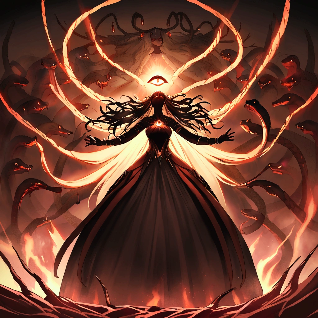 Dark Skin、Four Arms、Terrifyingly、irascible、Kali-like gods、Bloody、Wielding a sword、dance、Destructive、Terrifyingly、Wild、Wild、Powerful、Wearing a wreath of skulls decorated with snakes、Wearing a skirt made from human hands、There is a third eye on the forehead、Long flowing hair、anger、Standing on the defeated enemy、Surrounded by flames、Protective、Merciful、Be considerate and、Maternal、Mysterious and、Sacred and、Cosmic、Omniscient
