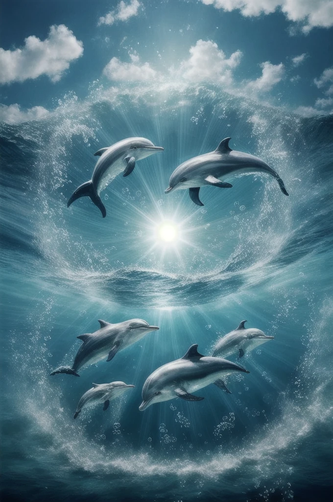 Dolphin、Bubble Ring、In the water、Bright light、Sunshine、In the water、Ocean、南国のOcean、Dolphinジャンプ、In the waterリング、幻想的なOcean、光るOcean