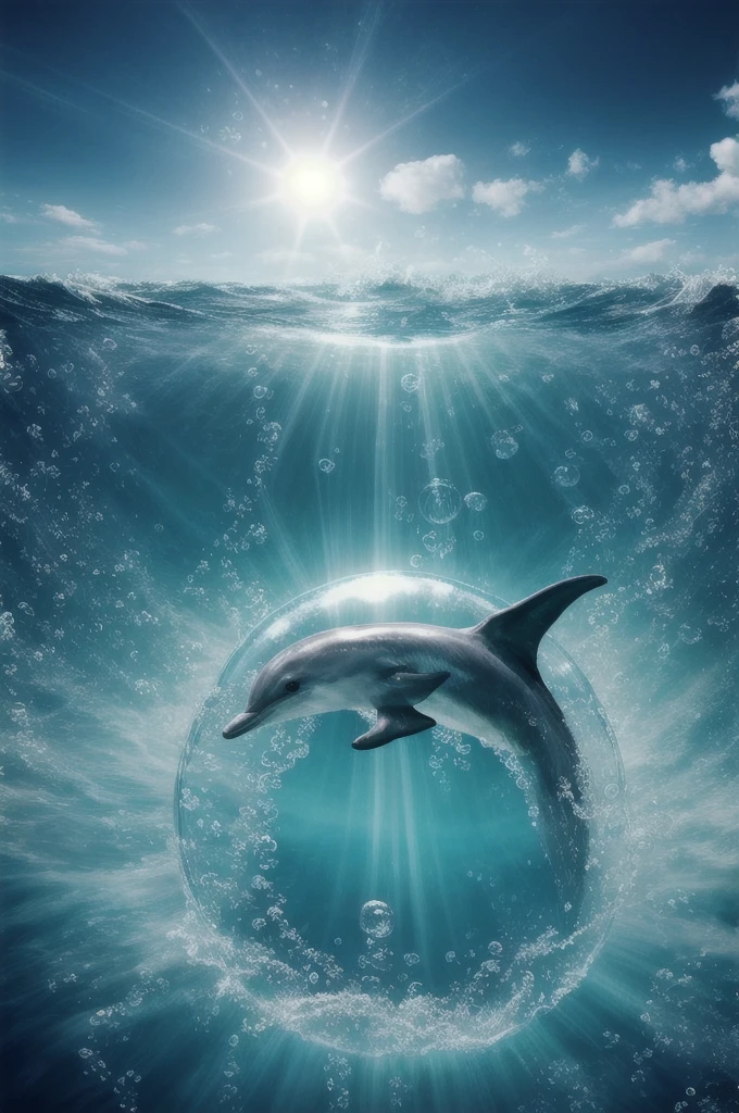 Dolphin、Bubble Ring、In the water、Bright light、Sunshine、In the water、Ocean、南国のOcean、Dolphinジャンプ、In the waterリング、幻想的なOcean、光るOcean