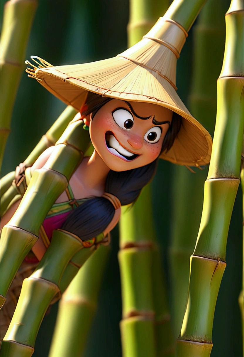 Tattered Bamboo Broom