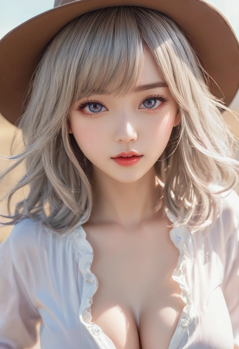 (Highest quality,High resolution,masterpiece:1.24K,8K,cowboy shot、Enlarge your eyes、Beautiful, clearly defined eyes、Highly detailed eyes and face、Draw your finger firmly、ahegao、Kindergarteners、(6 year old girl)),Small breasts、flat chest、 {{{{Small breasts}}}},Super large nipples、Super large areola、 Plump thighs、Plump butt、Completely naked、Completely naked,Silver Hair、Frame your face、Bobcut、Back view、Turn around here、On all fours、No underwear、Creampie、Shaved、full body,