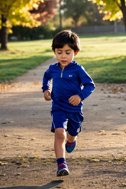 A little boy running