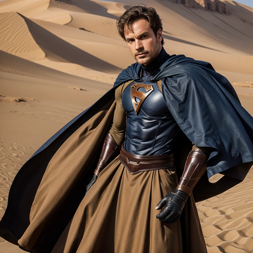 Create a superhero dress like dune man