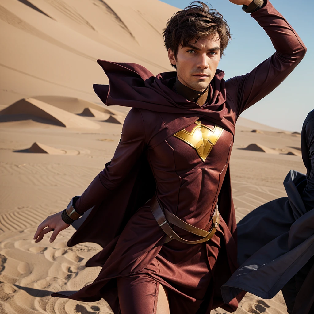 Create a superhero dress like dune man