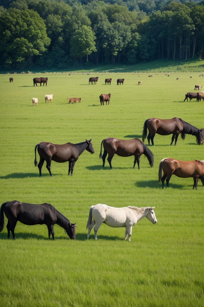 Human grazing grass
