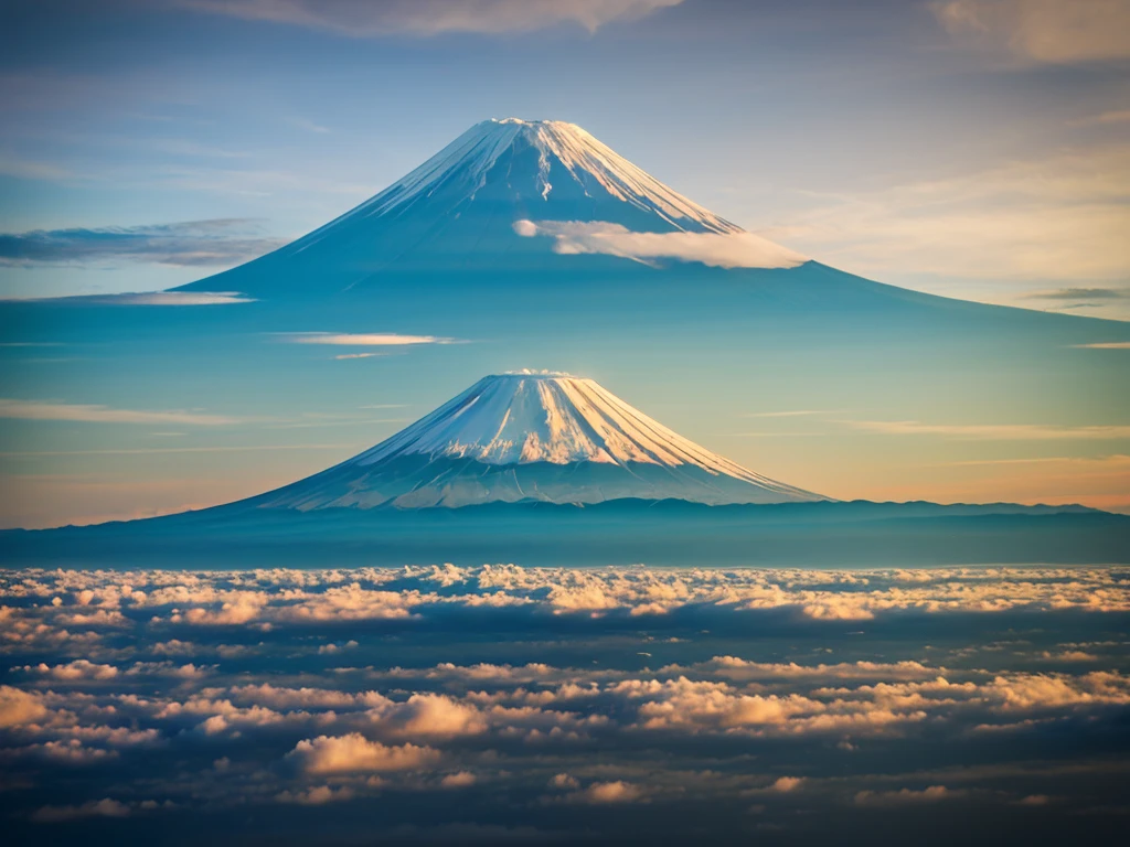 Mount Fuji and the clouds