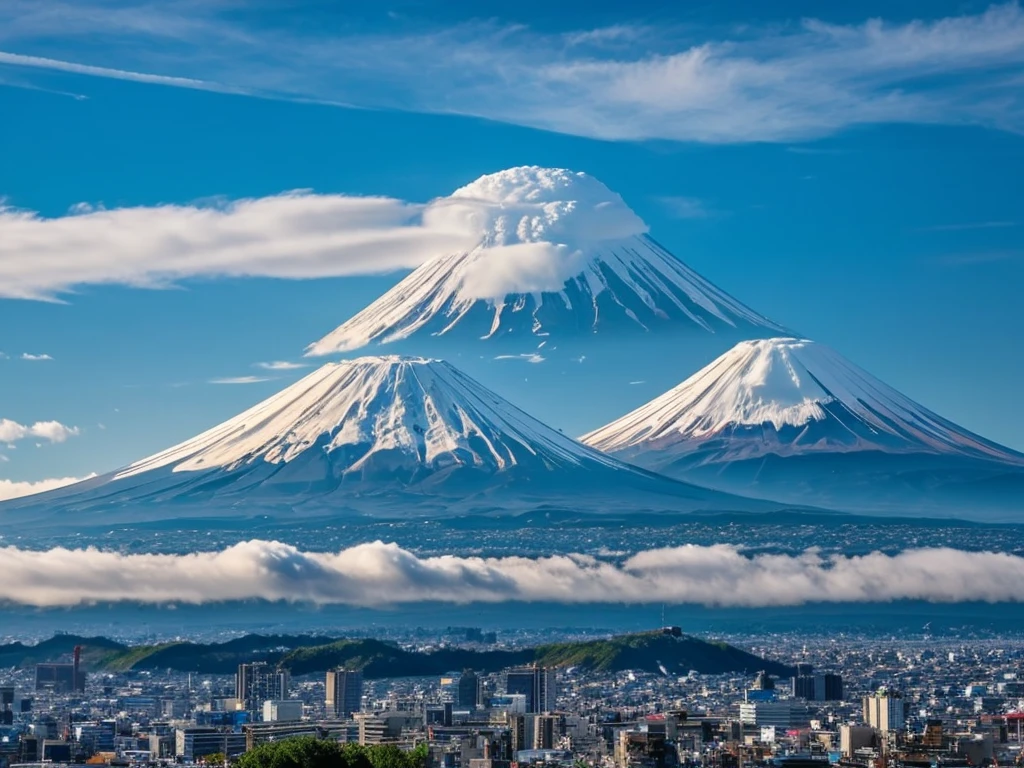 Mount Fuji and the clouds