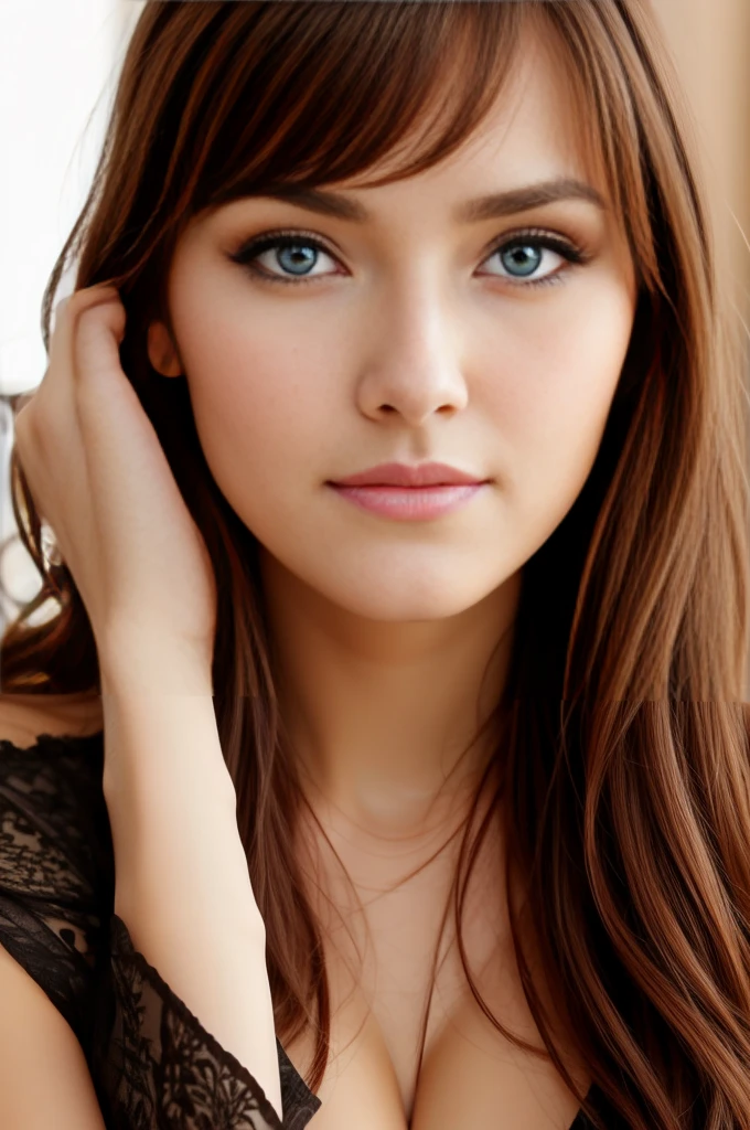 perfect eyes, huge breast