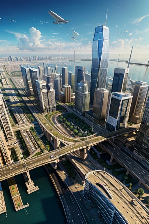 Maximum image quality, outstanding details, ultra high resolution, (realism: 1.4), the best illustration, favor details, City of the future.