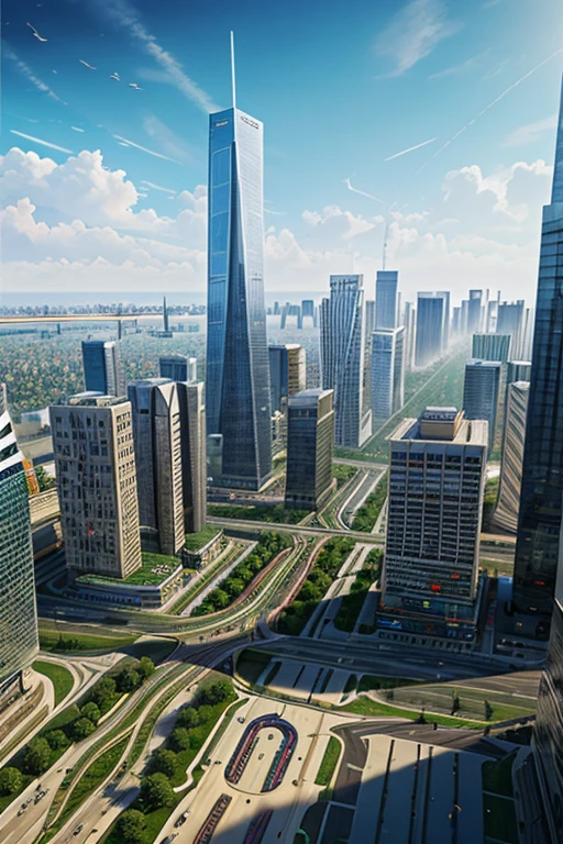 Maximum image quality, outstanding details, ultra high resolution, (realism: 1.4), the best illustration, favor details, City of the future.