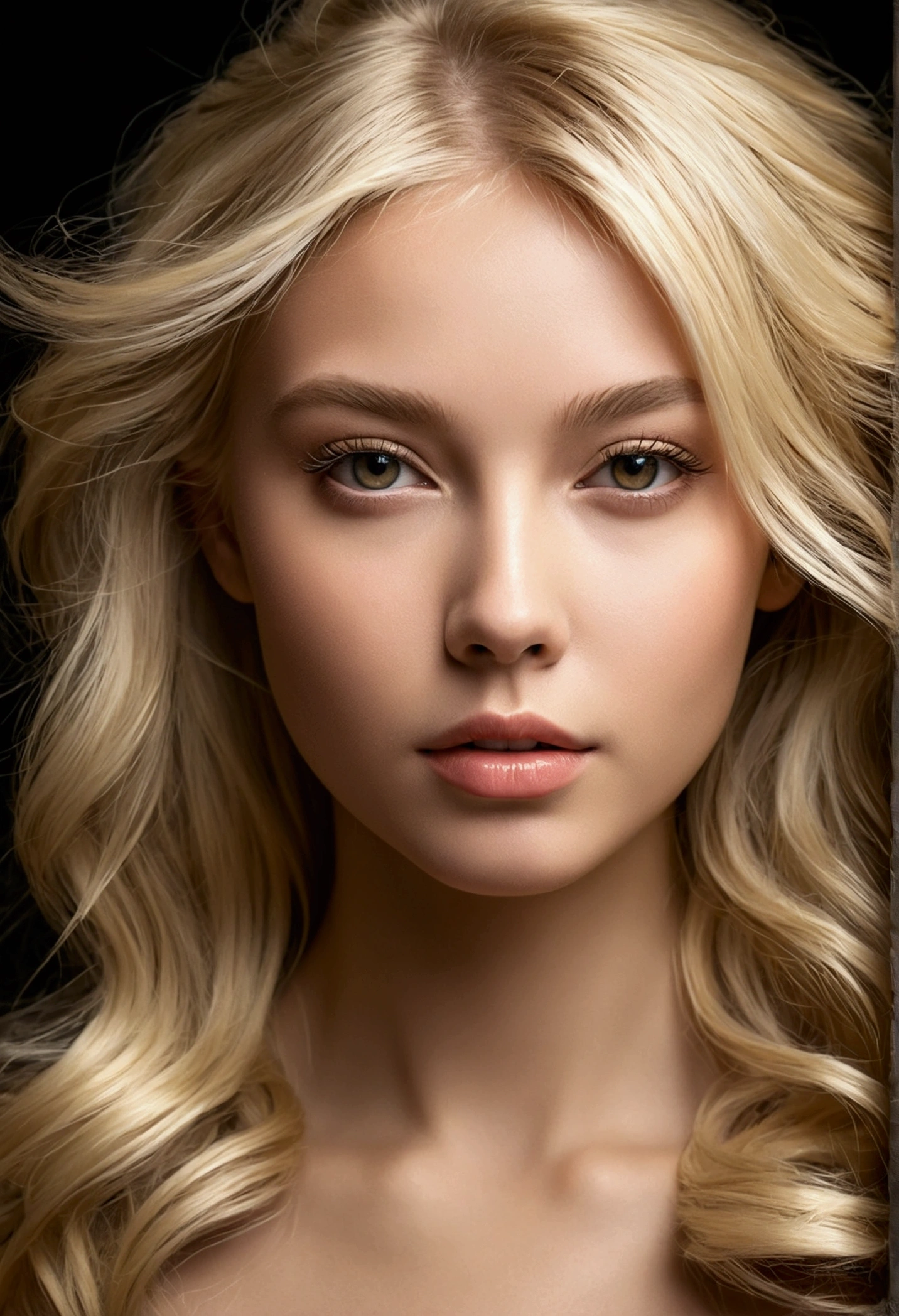 blonde girl beautiful portrait