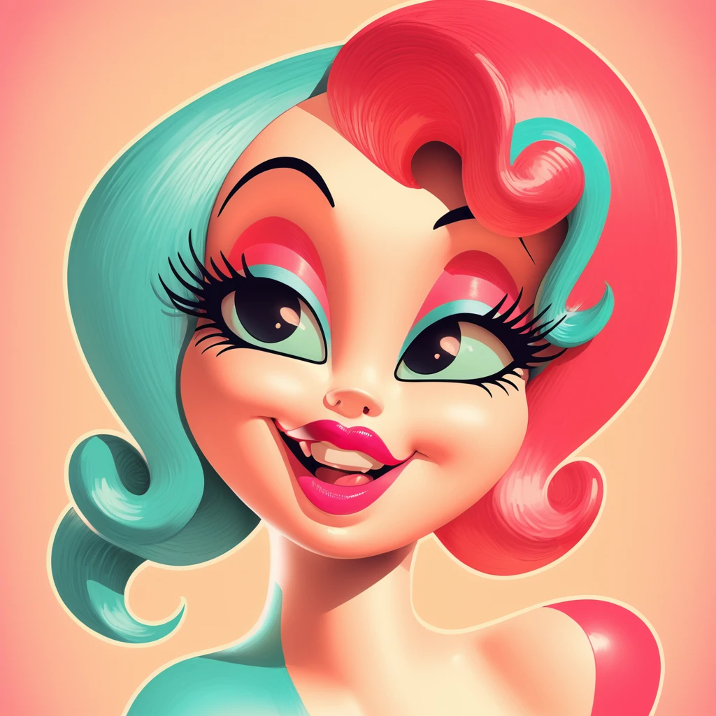 that face.... in kitschy art style