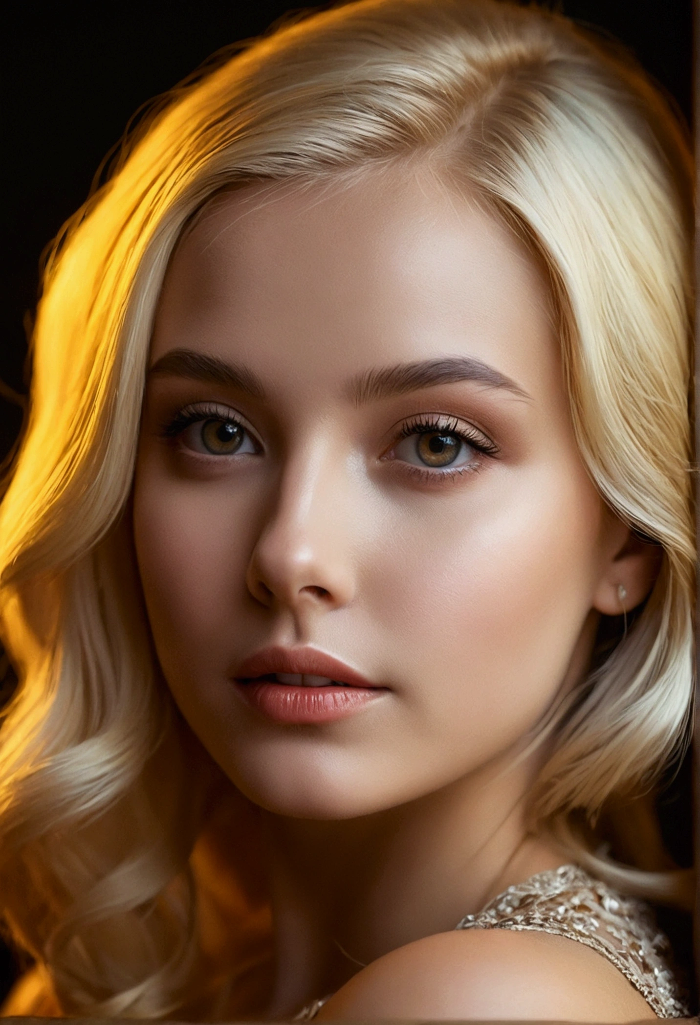 blonde girl beautiful portrait