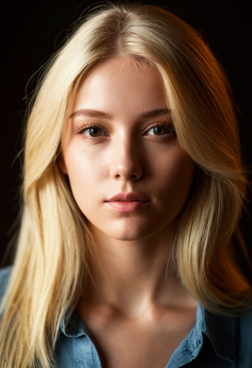blonde girl beautiful portrait