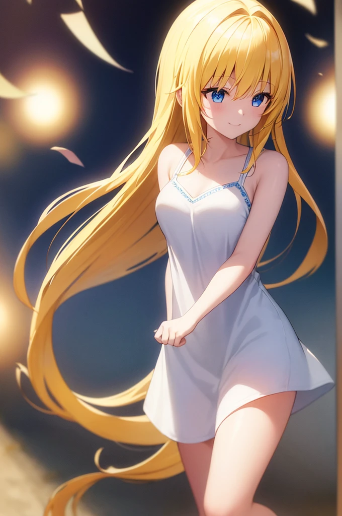 (masterpiece:1.3), (best quality:1.1), (8k, ultra detailed, ultra high res:1.2), ((anime style)),
1girl,
BREAK long hair, wavy hair, arms behind back,
(blonde hair),
(blue eyes),
medium breasts, (white camisole, Sequins, white sequins:1.2),
BREAK smile, (gazing skyward:1.2),
cowboy shot, BREAK outdoor, Stars, Shooting star, sky, at night, galaxy, Cosmos, summer,