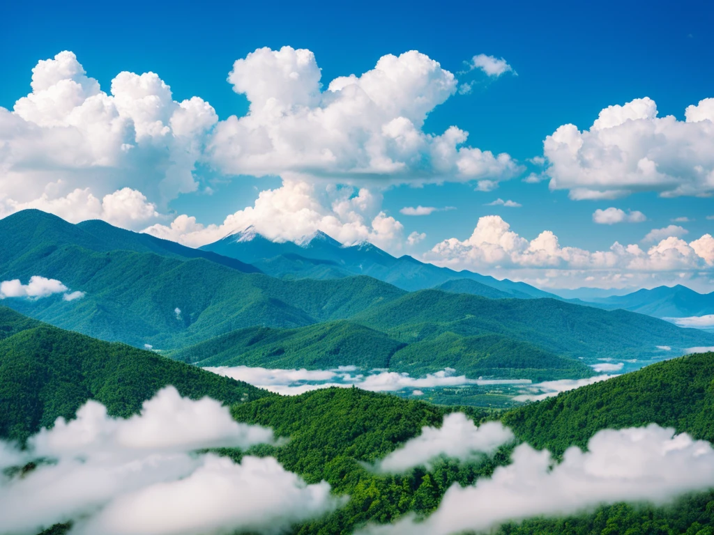 Fuji Mountain, Fluttering clouds,