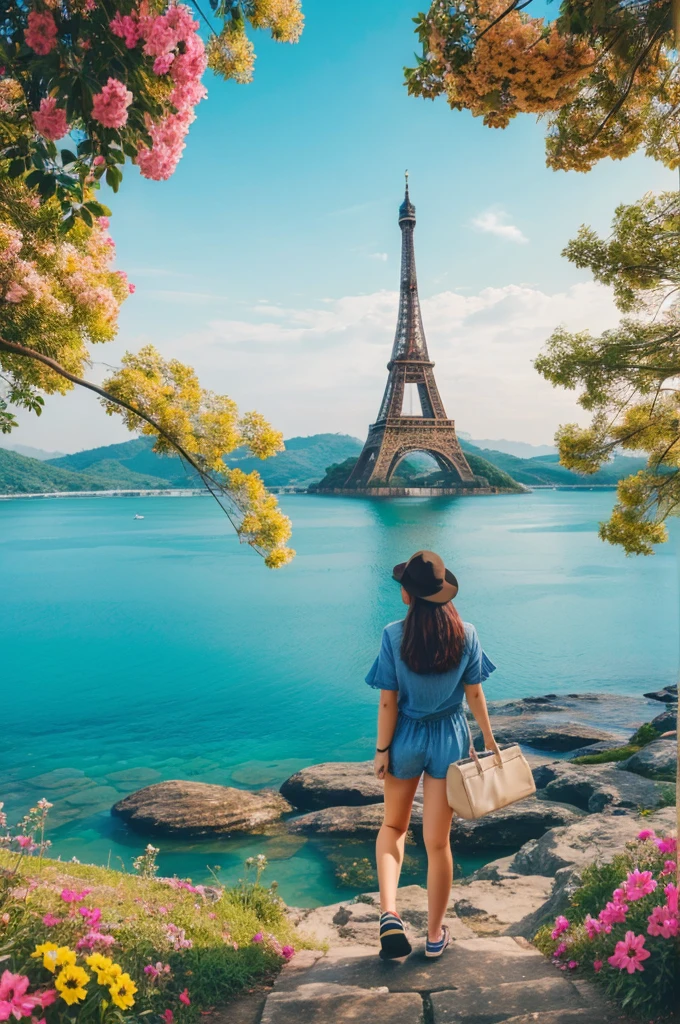 All over world trip pamplet for one month very creative 