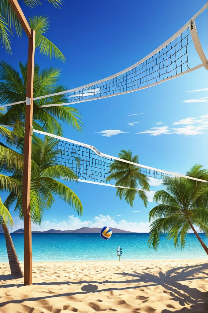 masterpiece，best quality，The background is the beach，((There is a volleyball net present))（Extremely detailed 8K wallpaper），（best quality），（Best illustration），（Best shadows），absurd，realistic lighting，（abyss），Beautiful detailed glow，PeterMohrBacherArt