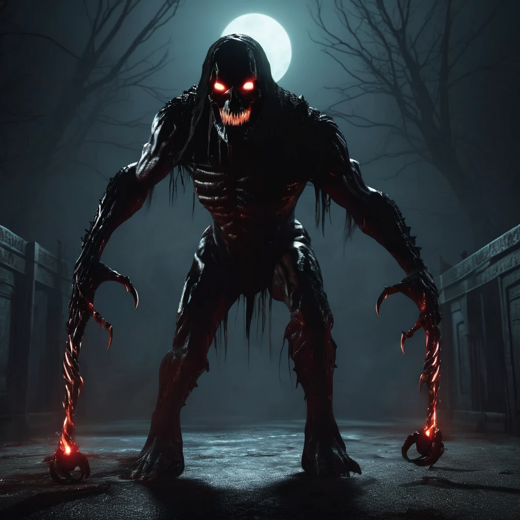Necromorph_slasher,horror \(theme\),monster, horror scene, horror scene ...