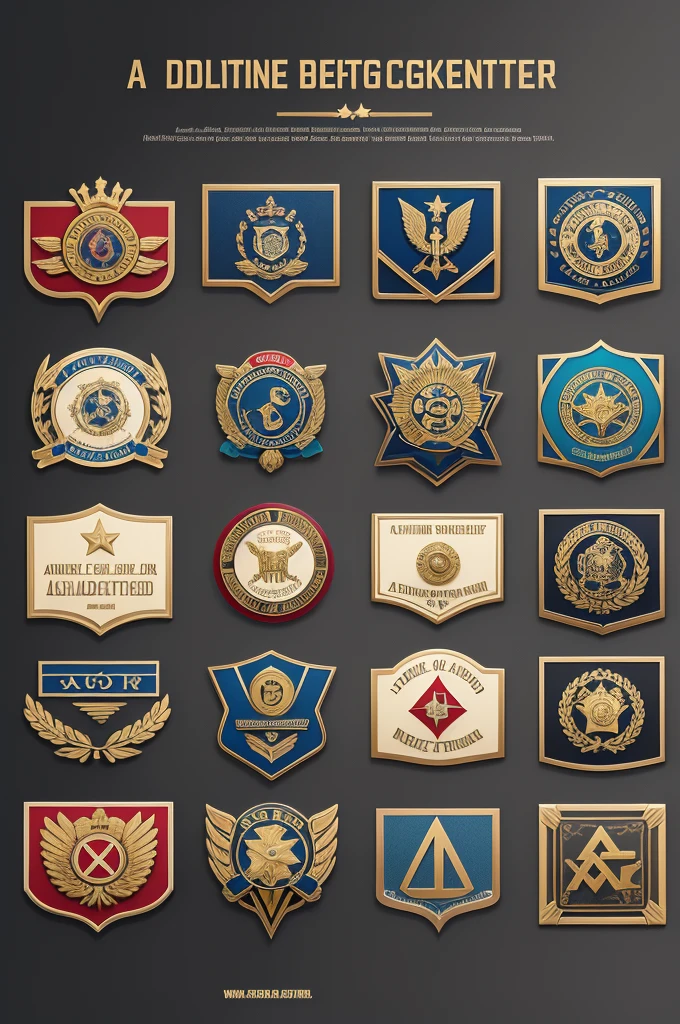 ADC background letter badges