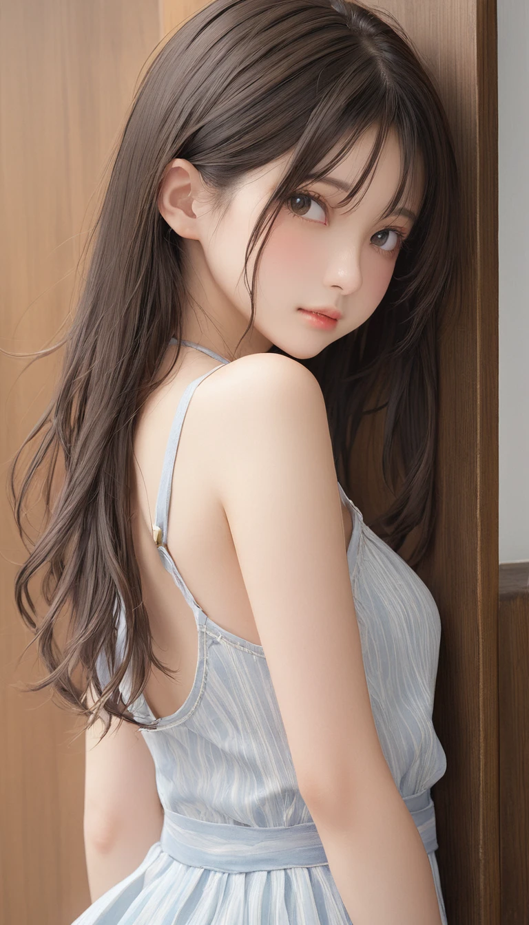 (masterpiece, Highest quality:1.2), One girl, alone,bony body、、Side lock hair